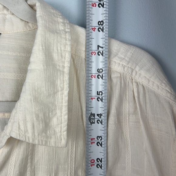 Bit & Bridle 3X plus size cotton women’s textured button down shirt - Picture 5 of 8